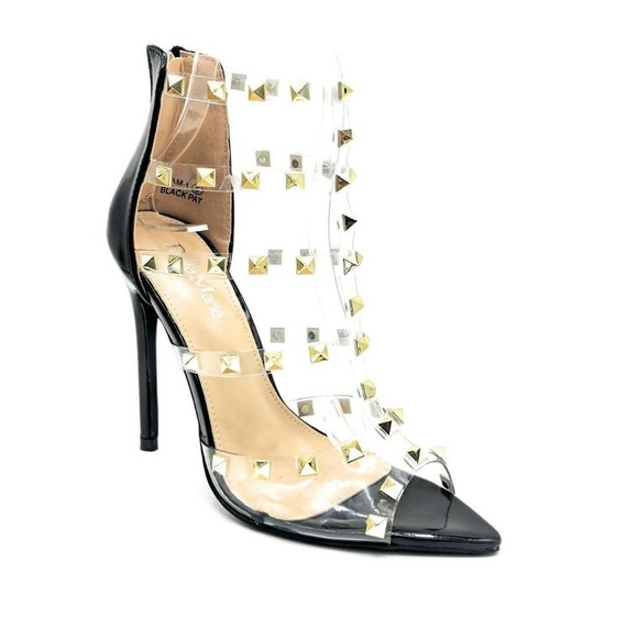 Black pointed studded heel - Picture 5 of 6